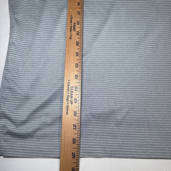 Callaway Golf Opti-Dri Mens Large Collared Polo Shirt Gray White Striped EUC - Picture 7 of 10